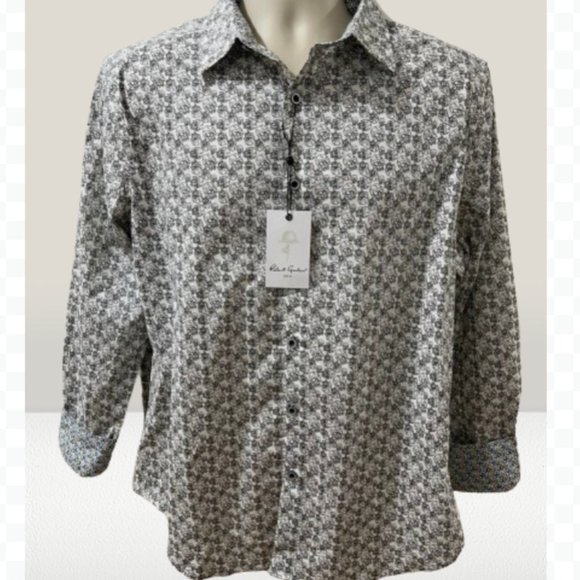 ROBERT GRAHAM Hopkins Skull Print Long Sleeve Button Down Shirt Classic Fit - S - Picture 10 of 16